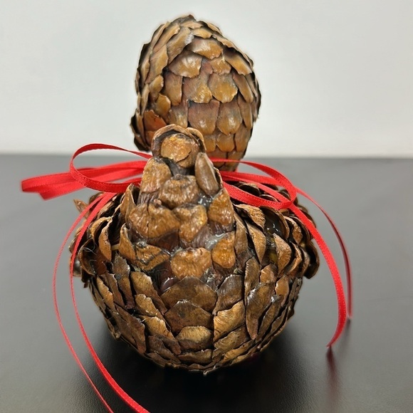 Vtg Handmade Decorative Pinecone Duck Figurine Rustic Folk Art Cabin Retro Lodge - Picture 2 of 15